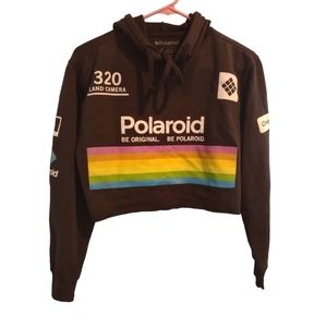 Polaroid medium cropped hoodie sweatshirt